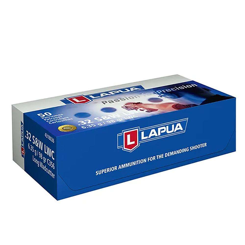 Ammunition Lapua Ammunition Ready Series 32SW Lapua Pistol Ammo 32 S&W Long 98gr WC bx/50